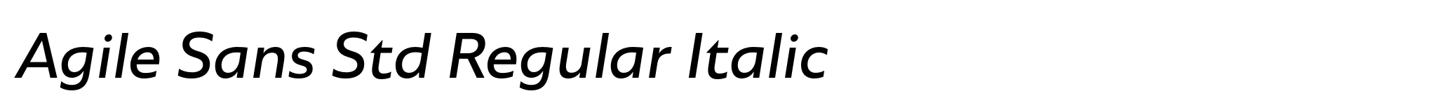 Agile Sans Std Regular Italic image